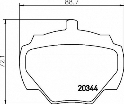 HELLA PAGID 8db355005791 -  Комплект тормозных колодок, дисковый тормоз